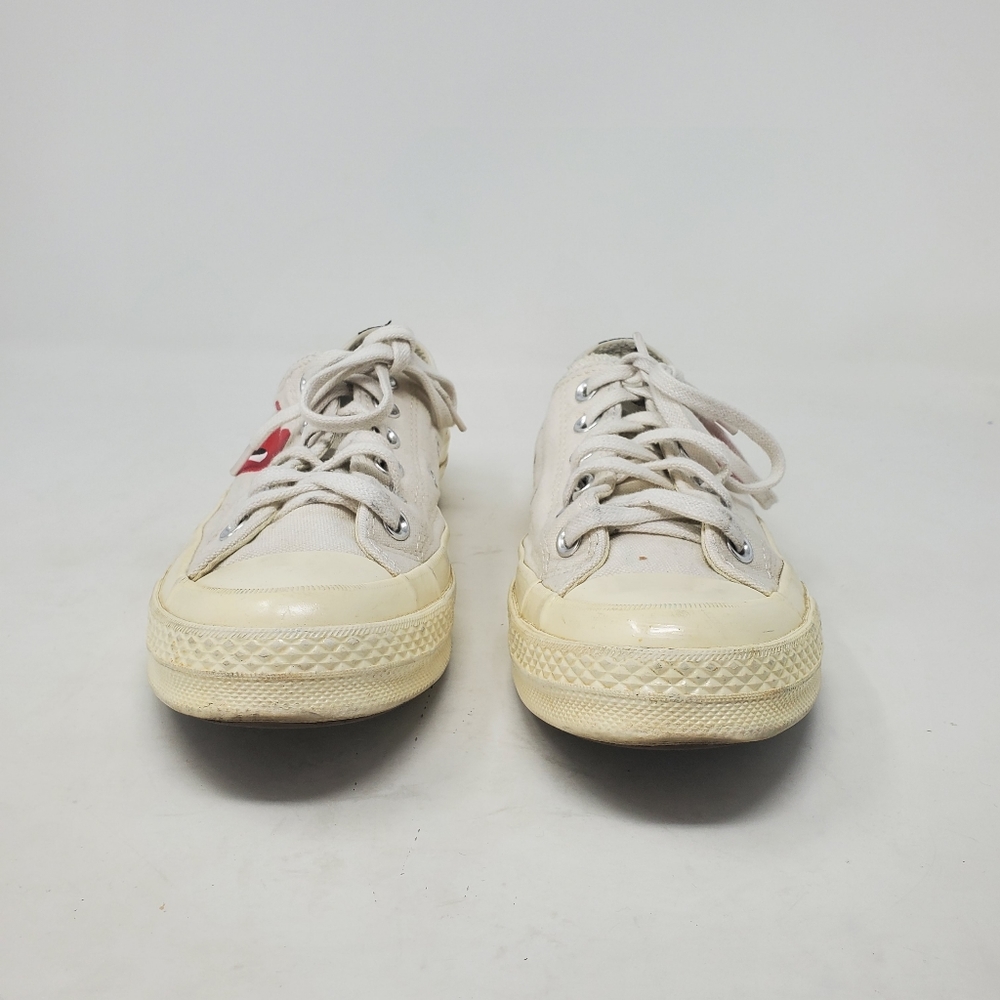 CONVERSE Comme des Garcons Play Emblem Heart Low Top Sneakers Size 7 - Picture 2 of 10